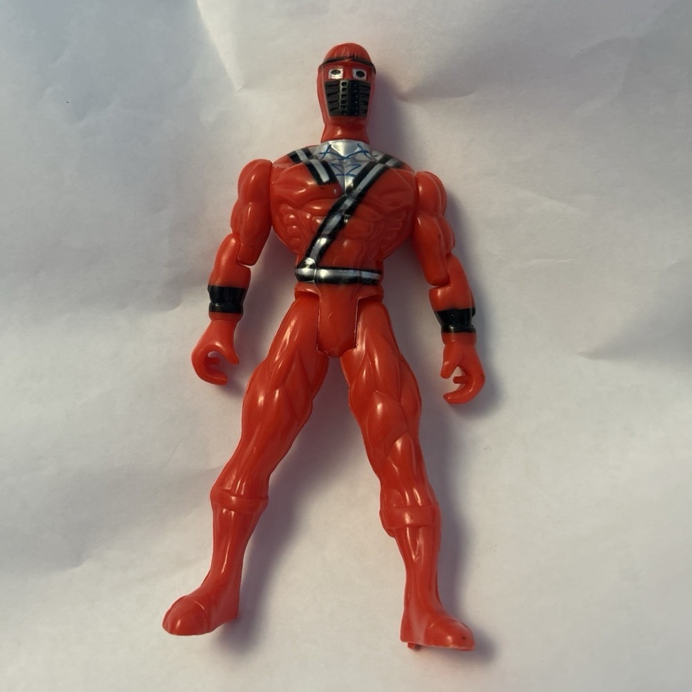 Unbranded Red Ninja Action Figure 5.75 Inch Plastic Toy No Accessories